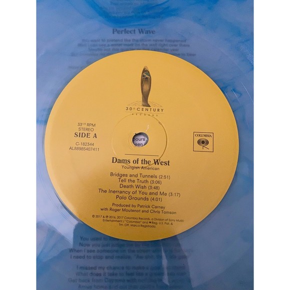 Dams Of The West Youngish American 2017 LP Limited Clear White Blue 182344 EX - Picture 6 of 8